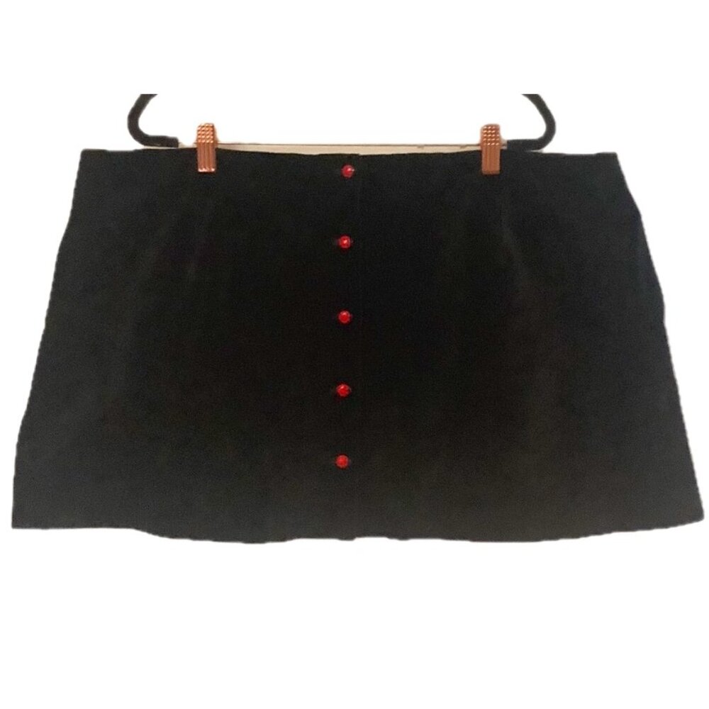 Plus - Velvet mini skirt
